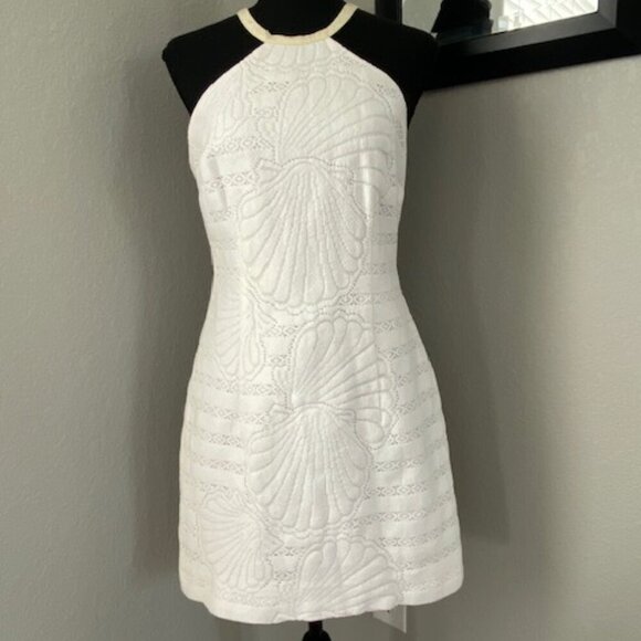 LILLY PULITZER Jenna White Halter Shell Shift Dress Small - Picture 5 of 16
